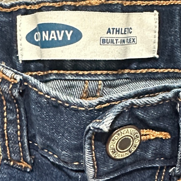 Old Navy Athletic Built-In Flex Blue Denim Jeans Boys Size 6 - Picture 3 of 4